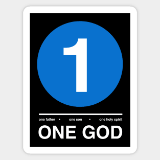 ONE GOD-BLUE Sticker